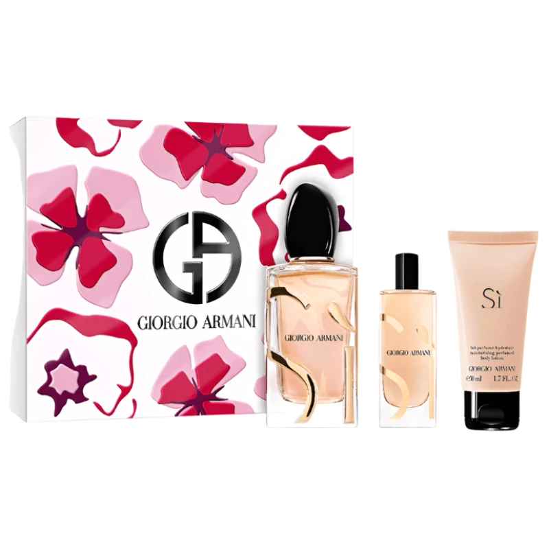 Image of Giorgio Armani Si Gift Set 100ml Eau de Parfum + 50ml Body Lotion + 15ml EDP