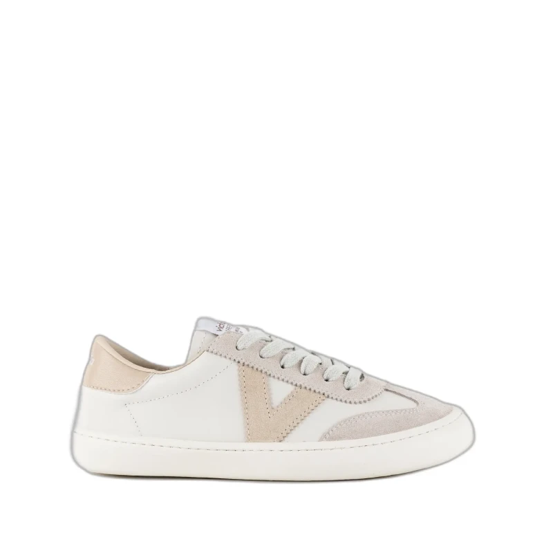 Image of Victoria Leather and suede effect sneakers Victoria Olmo Barefoot Beige Unisex 40