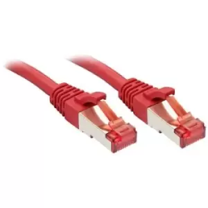 Image of LINDY 47732 RJ45 Network cable, patch cable CAT 6 S/FTP 1m Red