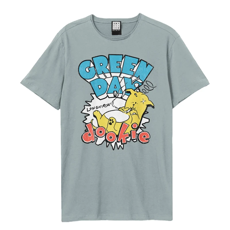Image of Amplified Amplified Men Dookie Longview Green Day T-Shirt in Pale Blue Size: X-Small Pale Blue XS Male 5063574714150