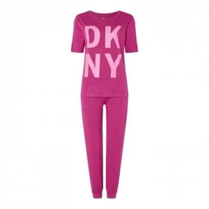 Image of DKNY Side Panel Jogger Pyjama Set - 651 DKPK PRT