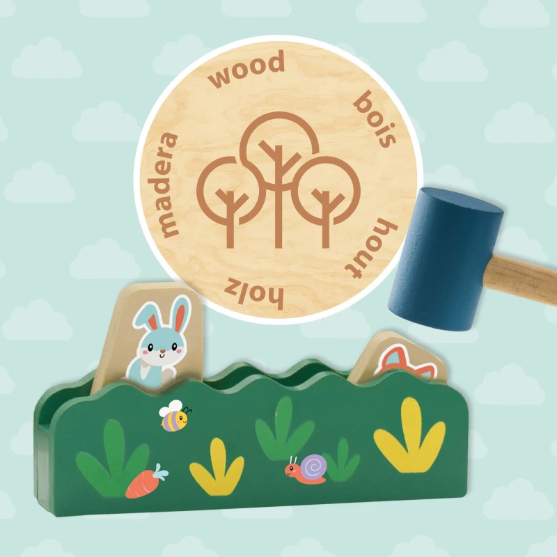 Image of SES Creative Wooden hammer bench peek-a-boo Multi unisex One Size