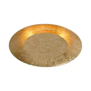Image of Lucide FOSKAL - Flush Ceiling Light - Ø21.5cm- LED - 1x6W 2700K - Brass