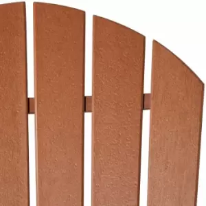 Image of Tectake Garden Chair In Adirondack Design Brown