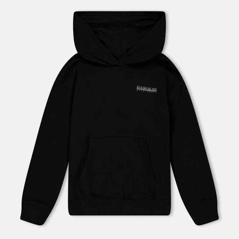 Image of Napapijri Kids Back Print Pull Over Hoodie Black Beaut 941 male 12Y