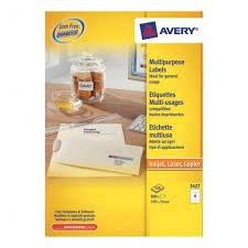 Image of Avery 105x744mm Copier Labels White - 8 Per Sheet 800 Labels