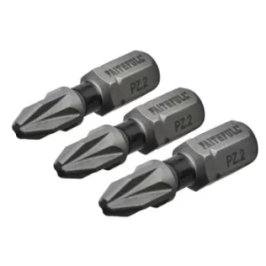 Image of Faithfull FAISBPZ225IM Pozi Impact Screwdriver Bits PZ2 x 25mm (Pa...