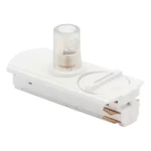 Image of Culina TOR Track Pendant Adapter Single Circuit Track White