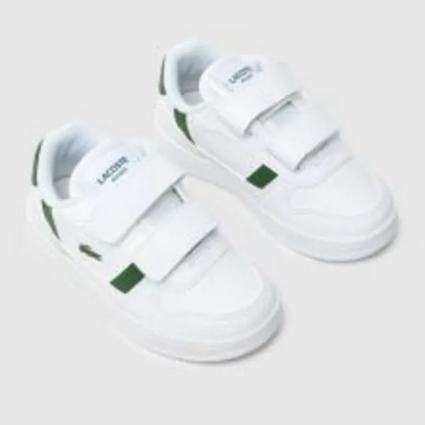 Image of Lacoste white & green t-clip set Toddler trainers White & Green UK 3 (EU 19)