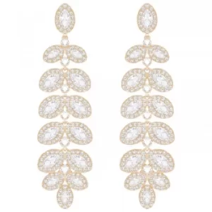 Image of Ladies Swarovski Rose Gold Plated Baron Earrings