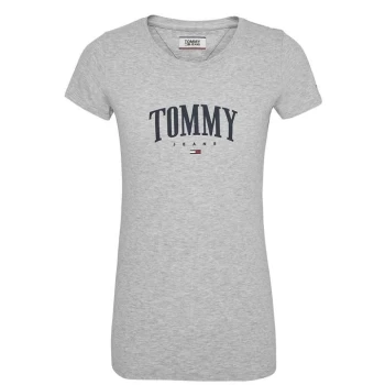 Image of Tommy Jeans Essential Slim Fit T Shirt - LT GREY HEATHER