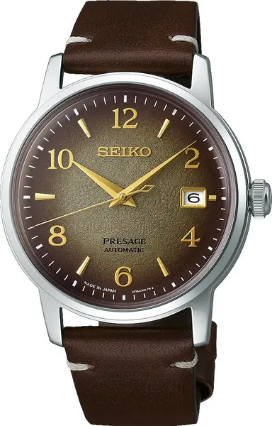 Image of Seiko Presage Watch Cocktail Time Hojicha Limited Edition - Brown SE-220