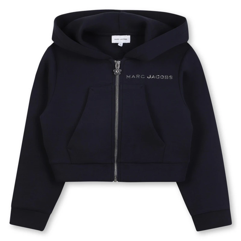 Image of Marc Jacobs Kids Zip Hoodie Navy female 8Y