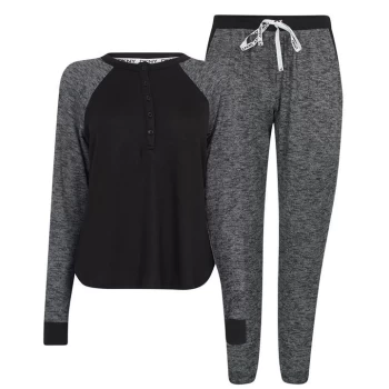 Image of DKNY HTC Top & Jogger Set - Black Hther 074