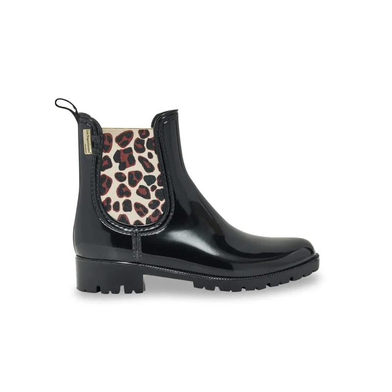 Image of LES TROPEZIENNES PAR M.BELARBI Nea Wellies Black leopard Women 40 (6.5);39 (5.5 to 6)
