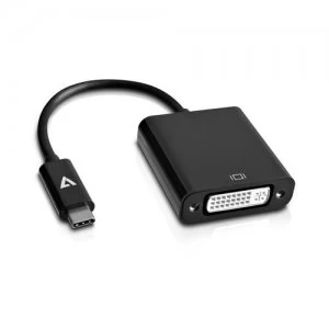 Image of V7 USB-C male to DVI-D female Adapter Black