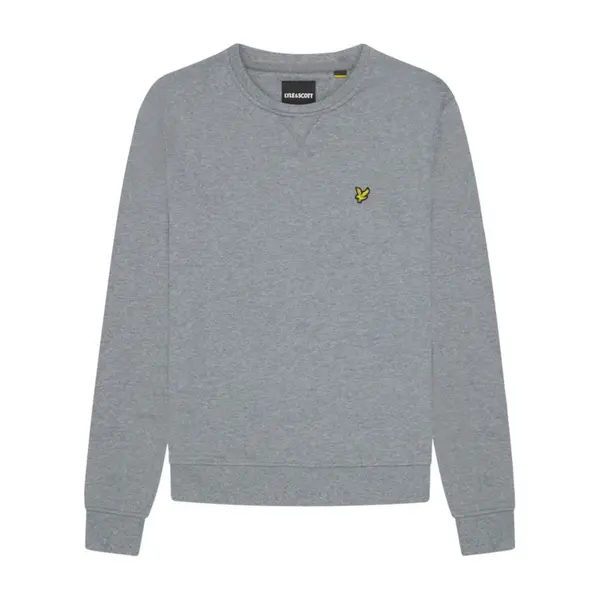 Image of Lyle & Scott Mens Cotton Crew Neck Sweatshirt XXL - Chest 44-46.5' (112-118cm) Mid Grey Marl LYL137-T28-XXL