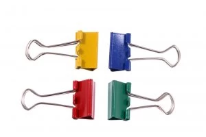 Image of Q-Connect 19mm Assorted Colours Foldback Clips - 10 Pack
