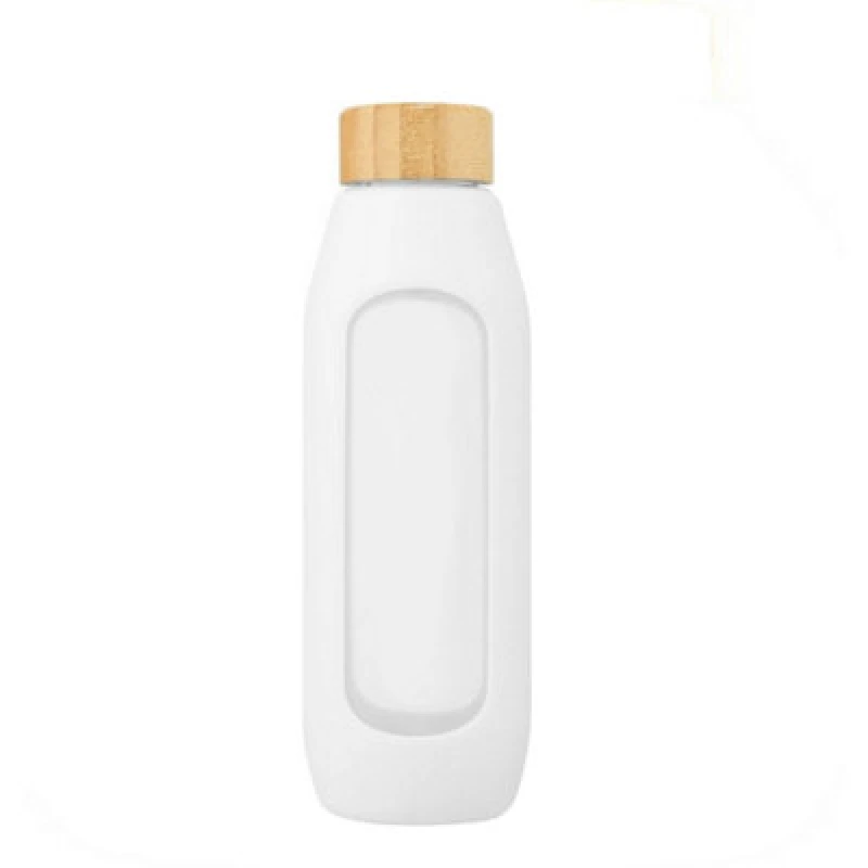 Image of Avenue Avenue Glass 600ml Water Bottle in White White One Size Unisex 5059958465206