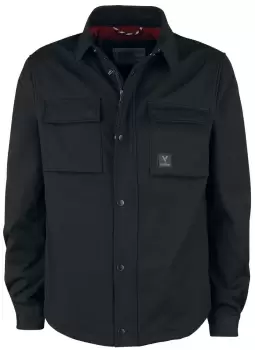 Image of Vintage Industries Wyatt Shirt-Jacket Between-seasons Jacket black