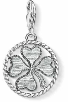Image of Thomas Sabo Jewellery Charm Club Cloverleaf Coin Charm 1759-637-21