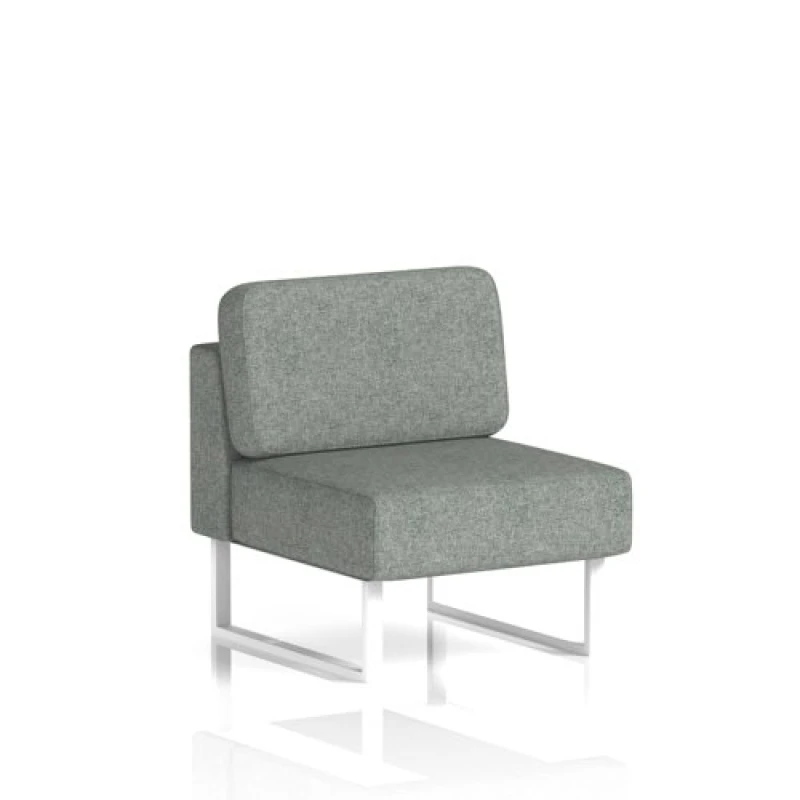 Image of Brixworth Modular Seating Central Unit with White in Rivet Fabric - Prime