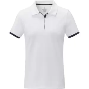 Image of Elevate Womens/Ladies Morgan Short-Sleeved Polo Shirt (S) (White)