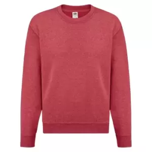 Image of Fruit of the Loom Kids/Childrens Classic Drop Shoulder Sweatshirt (5-6 Years) (Heather Red)