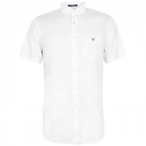 Image of Gant Gant Short Sleeve Broadcloth Shirt - White110