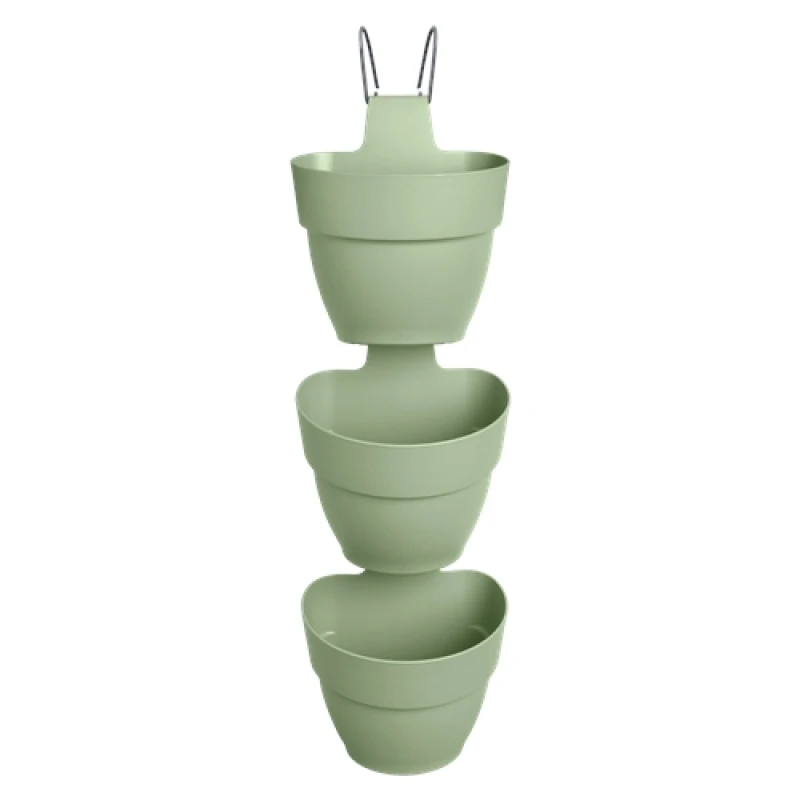 Image of Elho Vibia Campana Vertical Forest Set/3 - Pistachio Green