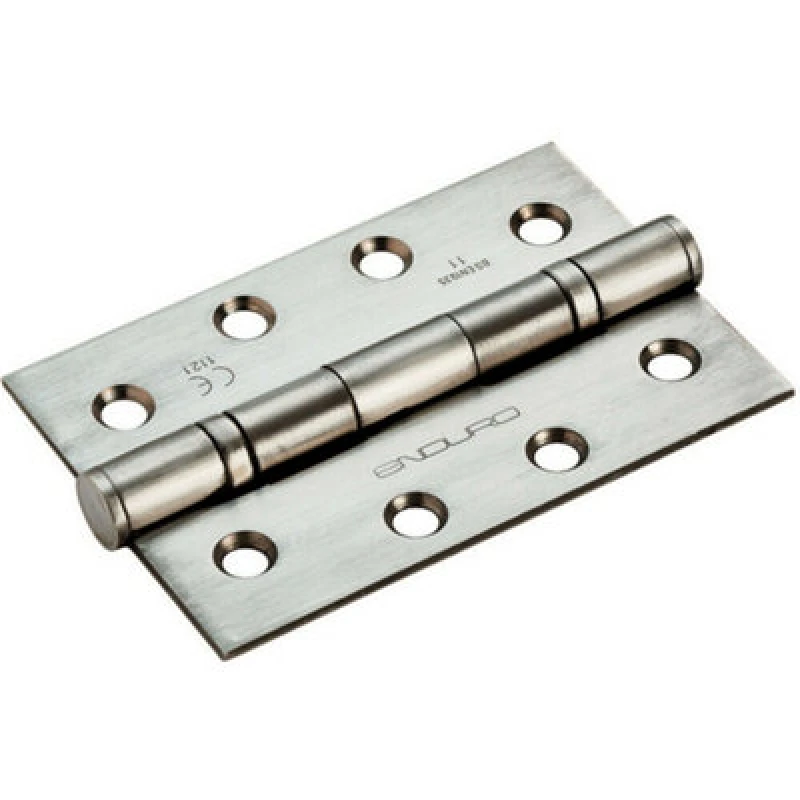 Image of Loops PAIR 102 x 68 x 2.2mm Ball Bearing Hinge Satin Steel Interior Door Metallics
