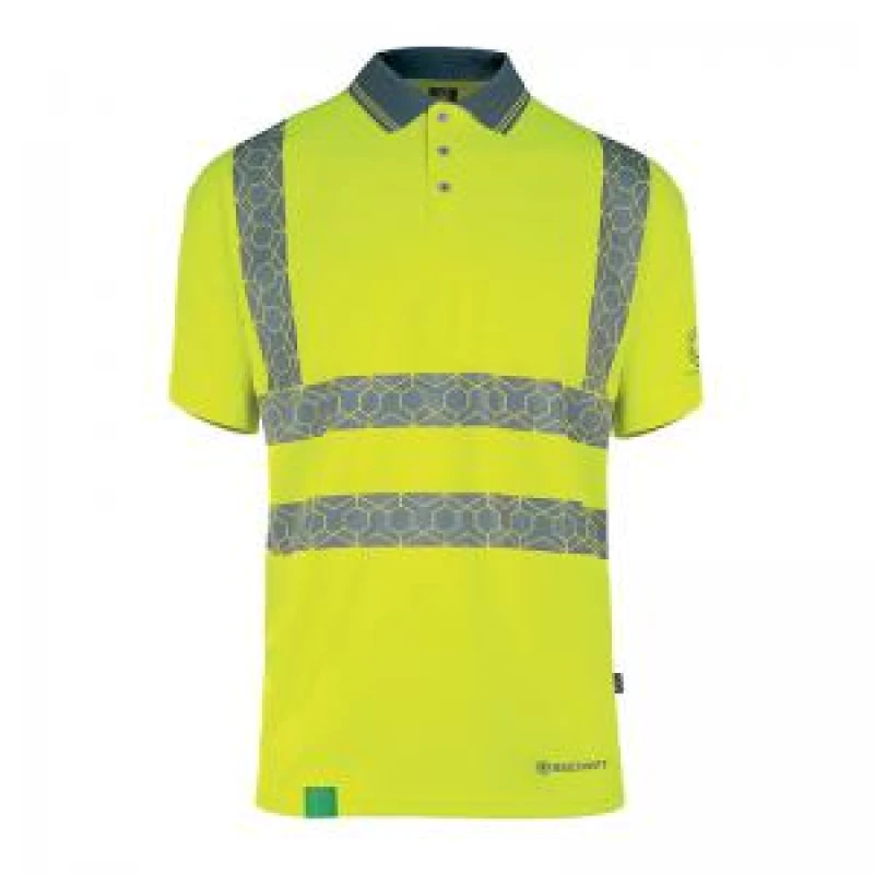 Image of Beeswift Envirowear Beeswift Envirowear High Visibility Short Sleeve Polo Shirt Saturn Yellow 5XL EWCPKSSSY5xL EWCPKSSSY5xL