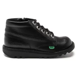 Image of Kickers Black Hi Zip Boots Toddler