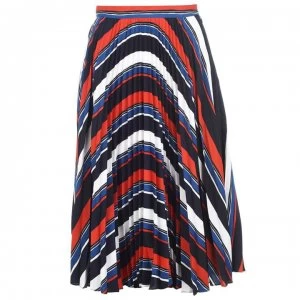 Image of Gant Pleated Stripe Skirt Ladies - Vintage Blue