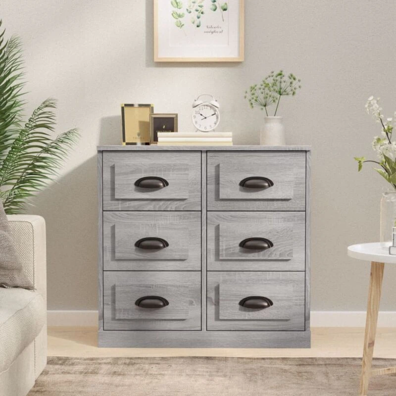 Image of VIDAXL Sideboard Grey Sonoma 70x35.5x67.5cm Engineered Wood Vidaxl 8720845793289