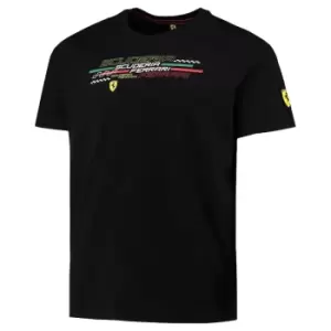 Image of 2022 Ferrari Fanwear Graphic Tee (Black)