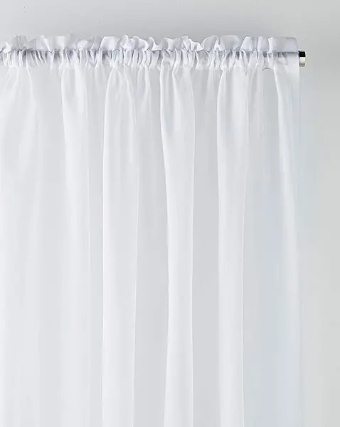 Image of JD Williams Pair of Crystal Plain Voiles White 145X137 OH14501