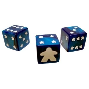 Image of Meeple D6 Dice Set - Blue