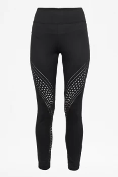 Image of French Connection Laser Cut Jersey Leggings Black