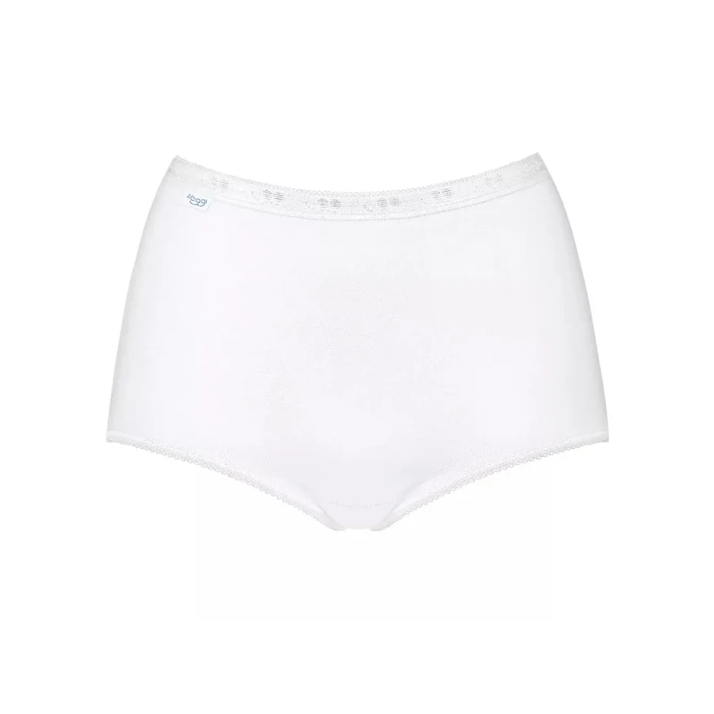 Image of Sloggi Womens Basic+ Maxi 2 Pack Briefs in White Size: 12 White Female 12