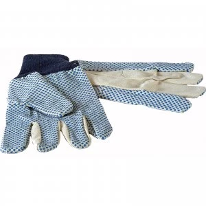 Image of Town and Country Mens Dotted Canvas Gloves One Size