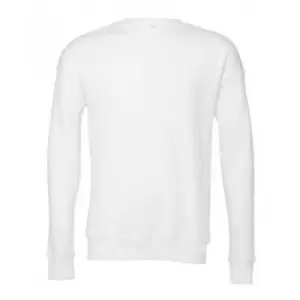 Image of Bella + Canvas Adults Unisex Drop Shoulder Sweatshirt (S) (White)
