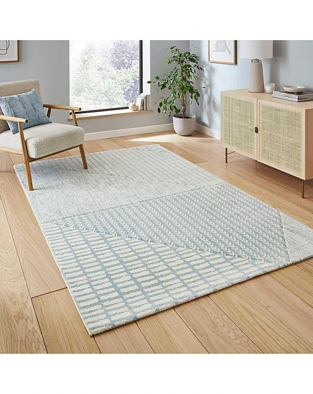 Image of Catherine Lansfield Catherine Lansfield Larsson Abstract Rug Blue - Catherine Lansfield - Size: 120X170 Blue 120X170 MP90802
