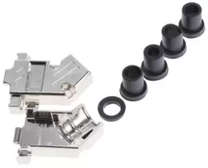 Image of 3M ABS Angled D-sub Connector Backshell, 9 Way