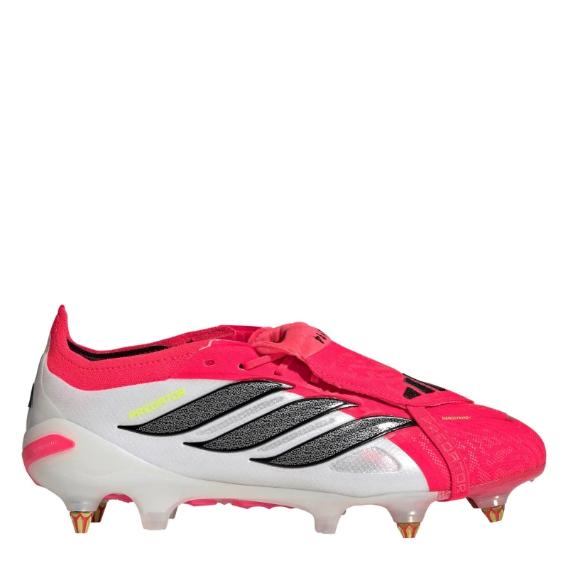 Image of adidas Mens adidas Predator Elite Fold Over Tongue Soft Ground Football Boots Red/Blk/White male 7 (40.7)