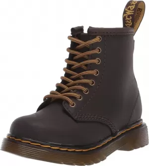 Image of Dr. Martens Toddlers 1460 Leather Lace-Up 4 Eye Boots - Black - UK 4 Toddler