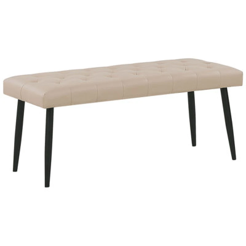 Image of Beliani Bench Essonne Faux Leather Beige