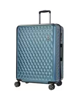 Image of Rock Luggage Allure Large 8 Wheel Blue Suitcase