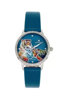 Image of Diana Automatic Engraved MOP Leather-Band Watch