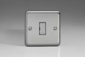 Image of Varilight Classic UnSwitch Fused Spur with Decorative Insert (Single XS6UD) - Matt Chrome - XS6UD